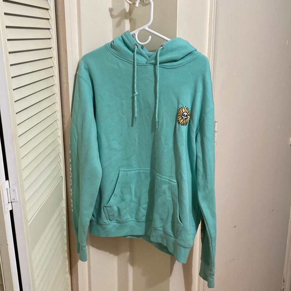 Mint Green/Blue Skull Flower Eighty Eight Brand Hoodie